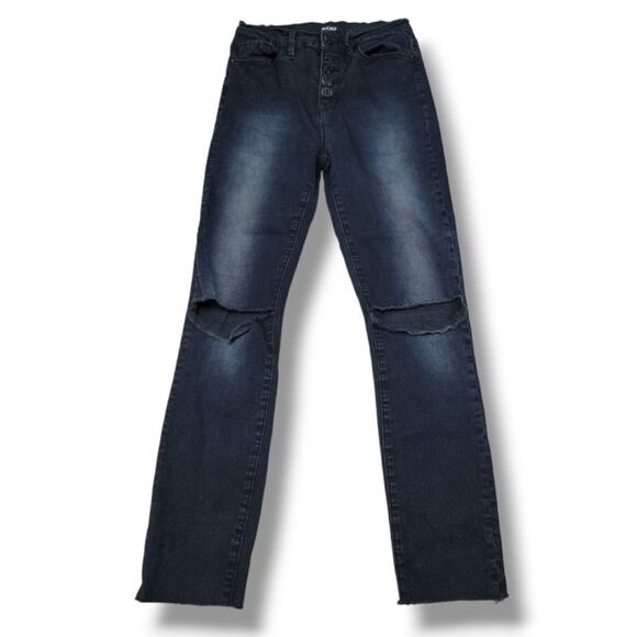 BDG Jeans Size 26 25x26 BDG High Rise Twig Ankle Jeans Stretch Distressed Torn - Picture 1 of 5